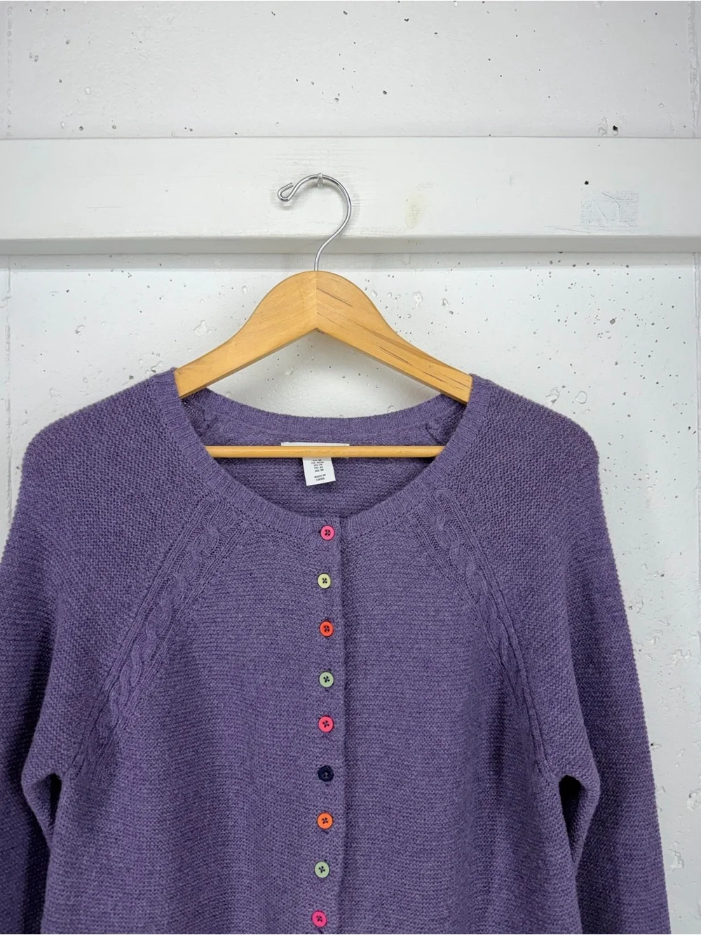 Tabitha Webb Women’s Medium Purple Cardigan Sweater